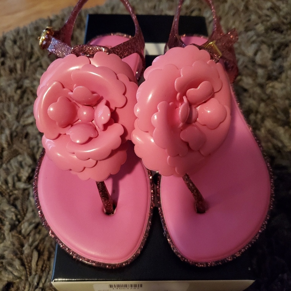 Mel by Melissa Solar II Glitter Pink Sandals